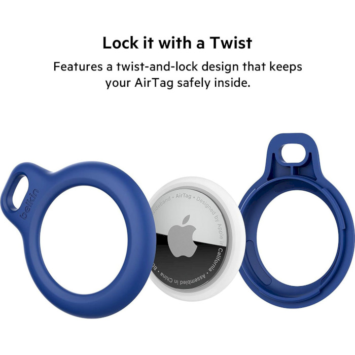 Тримач BELKIN Secure Holder Strap AirTag Blue (F8W974BTBLU)