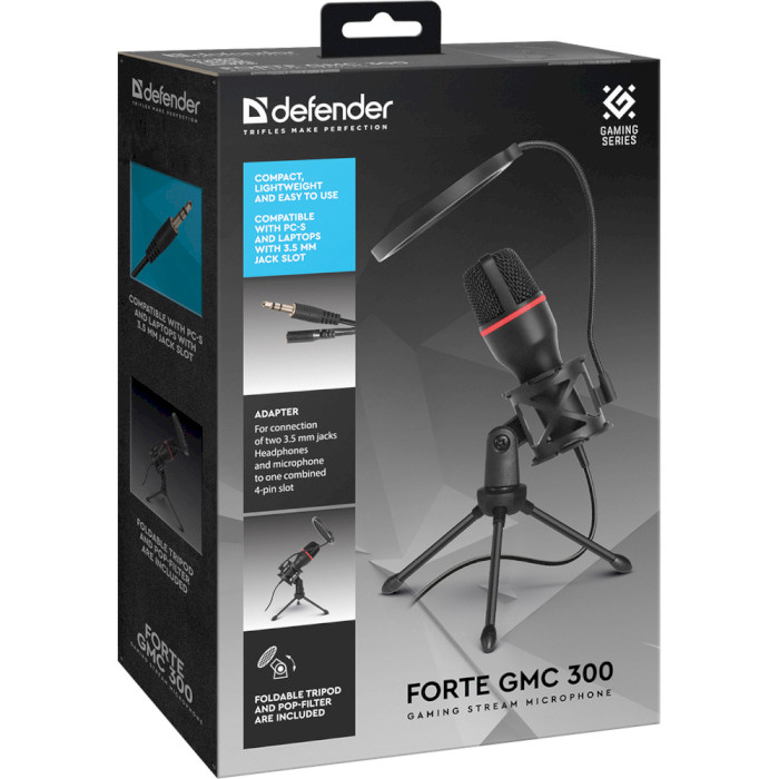 Микрофон для стриминга/подкастов DEFENDER Forte GMC 300 (64630)