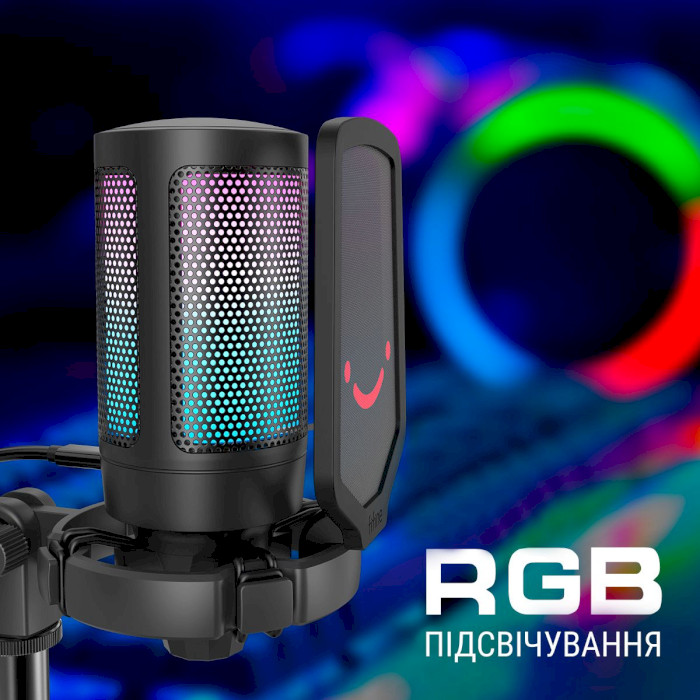 Мікрофон для стримінгу/подкастів FIFINE AmpliGame A6 Black