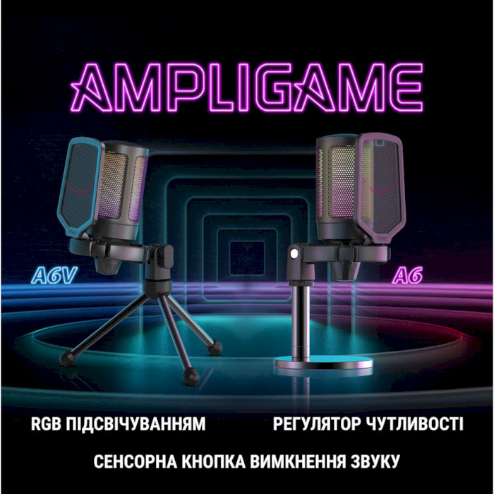 Мікрофон для стримінгу/подкастів FIFINE Ampligame A6