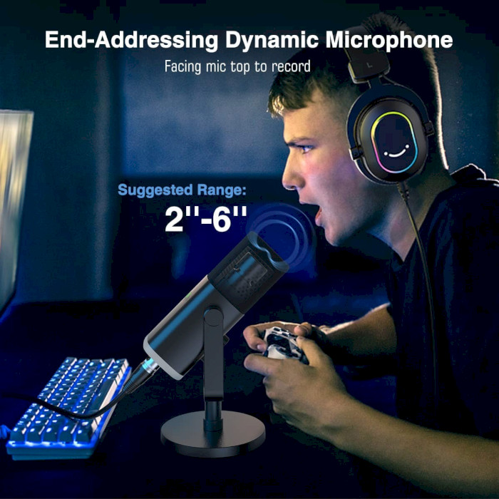 Микрофон для стриминга/подкастов FIFINE Ampligame AM8