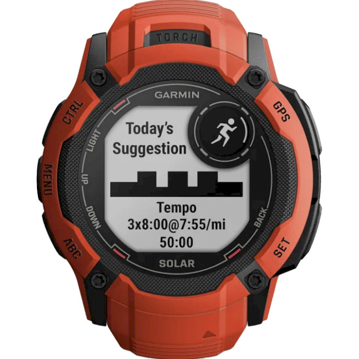 Смарт-часы GARMIN Instinct 2X Solar 50mm Flame Red (010-02805-01)