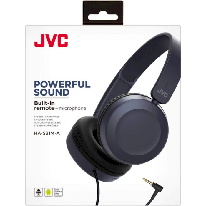 Навушники JVC HA-S31M Blue