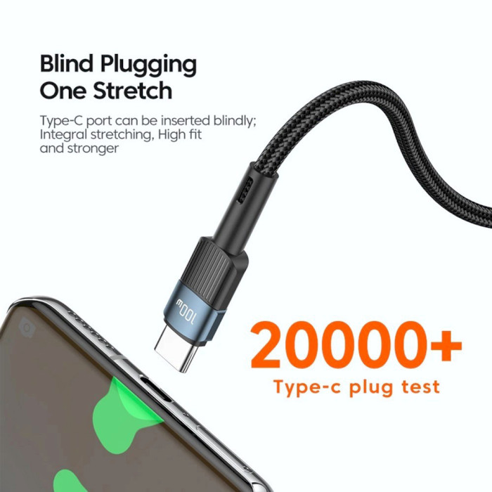 Кабель ESSAGER Star 100W Charging Cable Type-C to Type-C 1м Blue (EXCTT1-XC03)