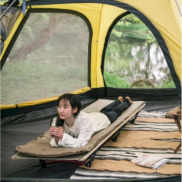 Самонадувной коврик NATUREHIKE Outdoor Self-Inflating Sleeping Mat Beige (NH20DZ003-BG)