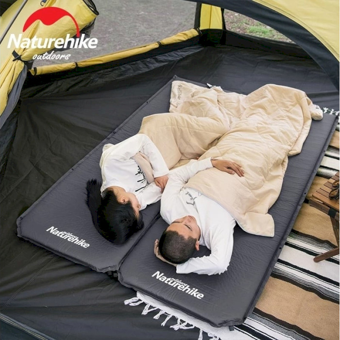 Самонадувной коврик NATUREHIKE Outdoor Self-Inflating Sleeping Mat Dark Gray (NH20DZ003-GY)