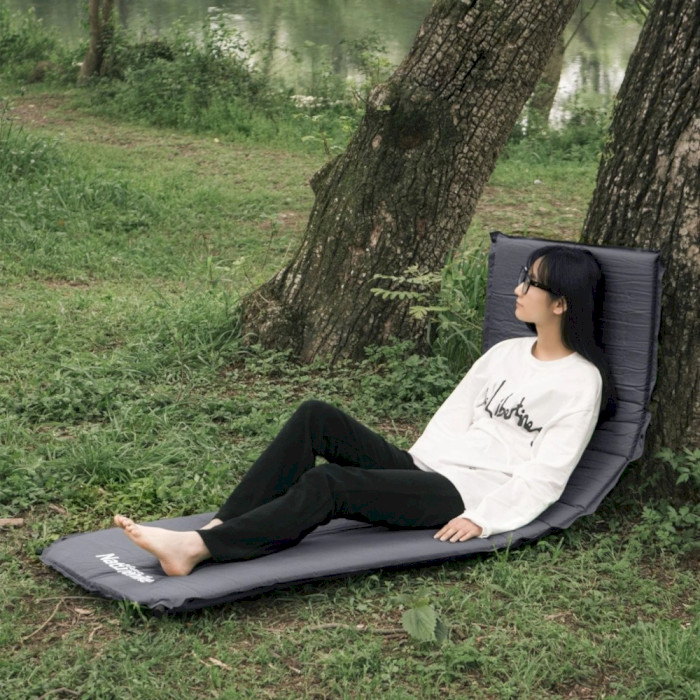 Самонадувной коврик NATUREHIKE Outdoor Self-Inflating Sleeping Mat Dark Gray (NH20DZ003-GY)