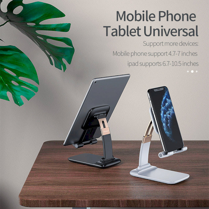 Подставка для смартфона ESSAGER Knight Foldable Desk Mobile Phone Holder Stand (Alloy) Black