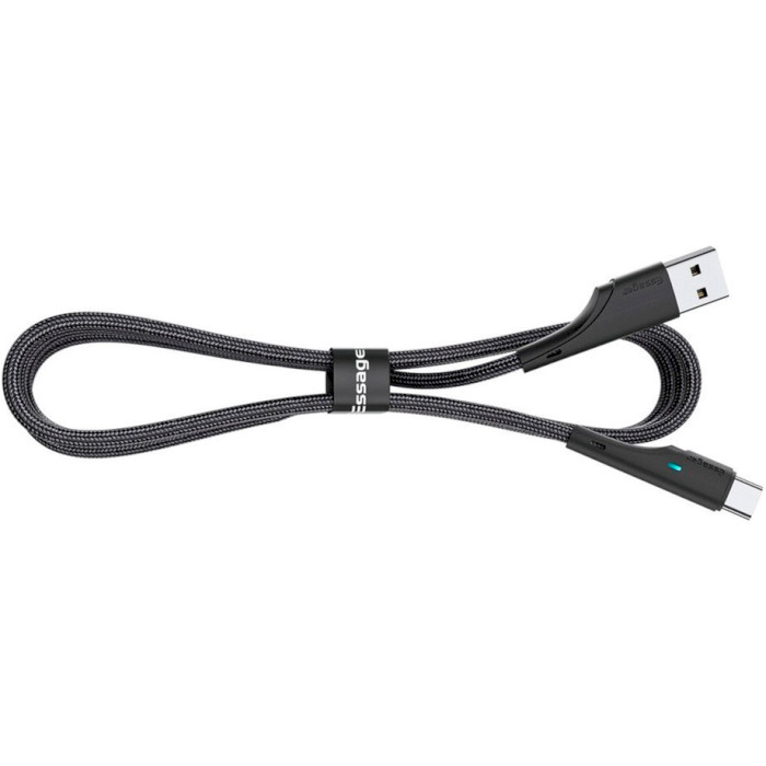 Кабель ESSAGER Rousseau Fast Charging Cable 3A USB-A to Type-C 1м Black (EXCT-LS01)