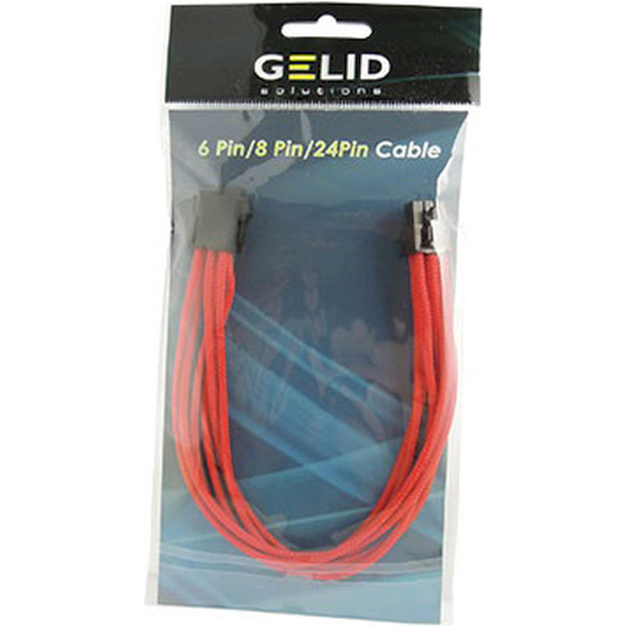 Кабель питания для видеокарты GELID SOLUTIONS PCIe 6-pin 30см Red (CA-6P-04)