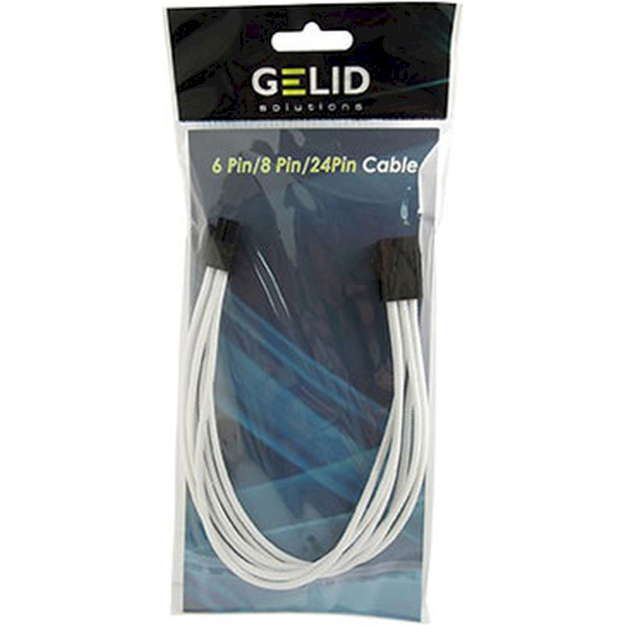 Кабель питания для видеокарты GELID SOLUTIONS PCIe 6-pin 30см White (CA-6P-02)