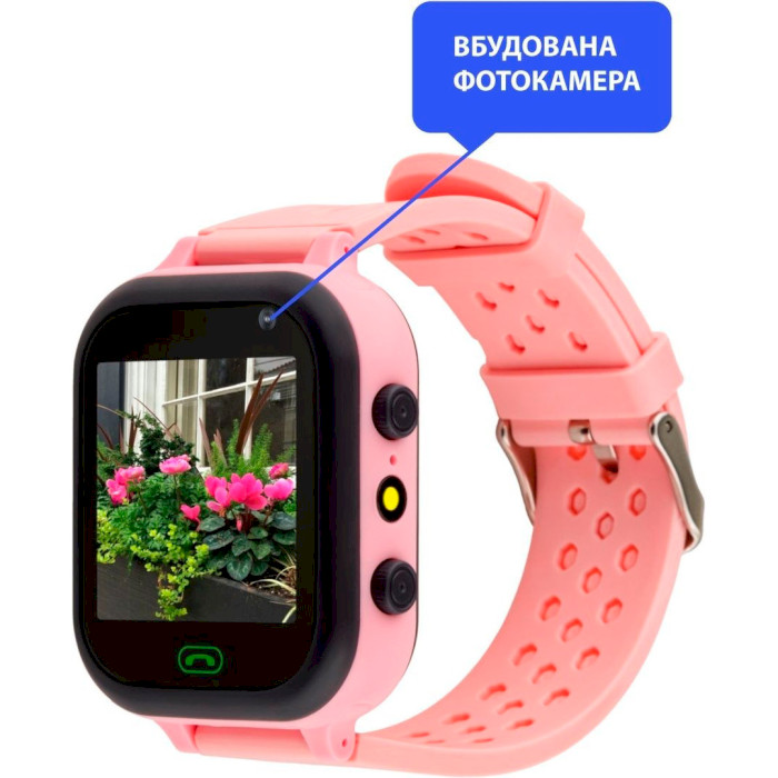 Дитячий смарт-годинник AMIGO GO009 Camera + LED Wi-Fi Pink