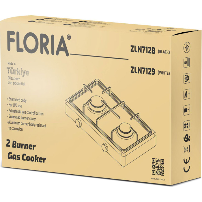 Настільна газова плита FLORIA ZLN7128