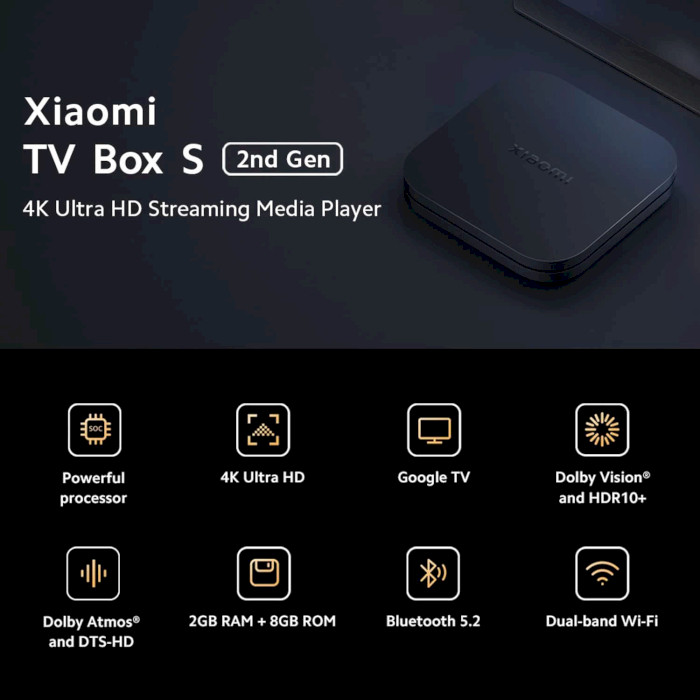 Медіаплеєр XIAOMI TV Box S 2nd Gen (PFJ4151EU)