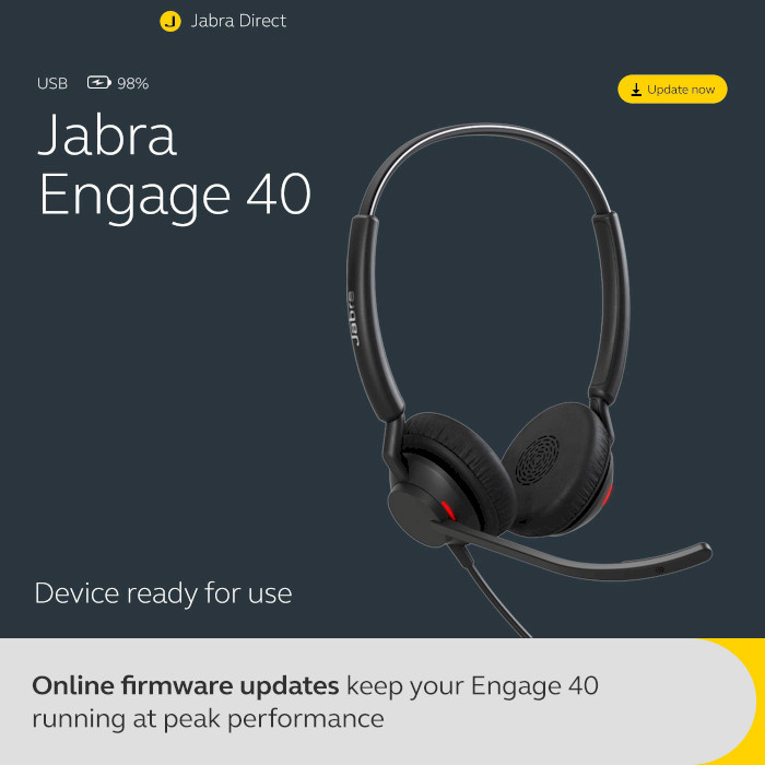 Гарнитура JABRA Engage 40 Inline Link USB-A MS Stereo (4099-413-279)