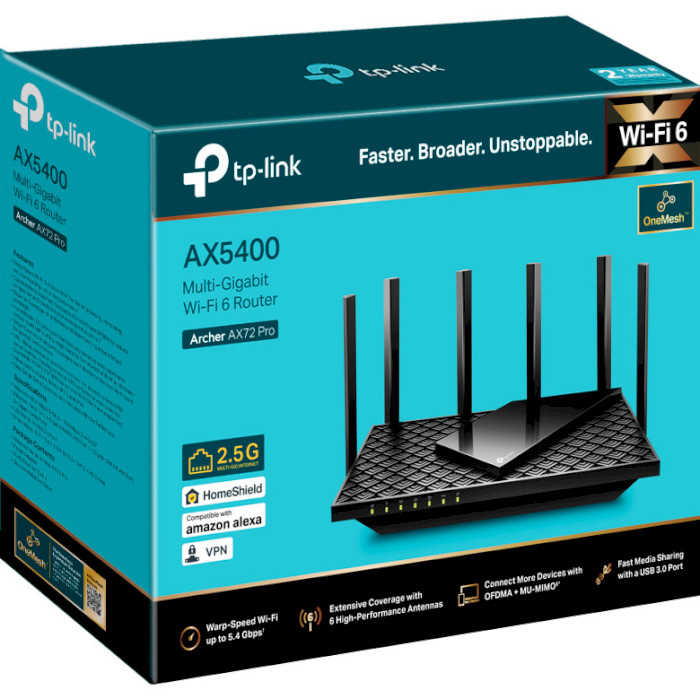 Wi-Fi роутер TP-LINK Archer AX72 Pro