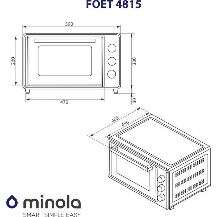 Електропіч MINOLA FOET 4815 IV