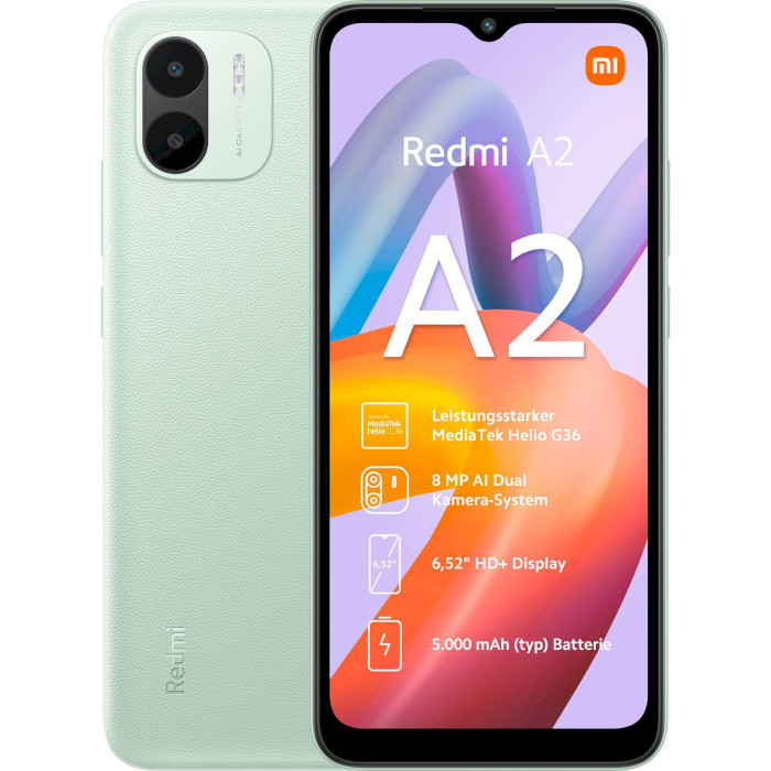 Смартфон REDMI A2 3/64GB Light Green