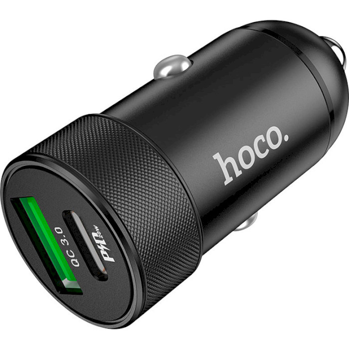 Автомобильное зарядное устройство HOCO Z32B Speed Up 1xUSB-A, 1xUSB-C PD20W, QC3.0 Black (6931474739797)