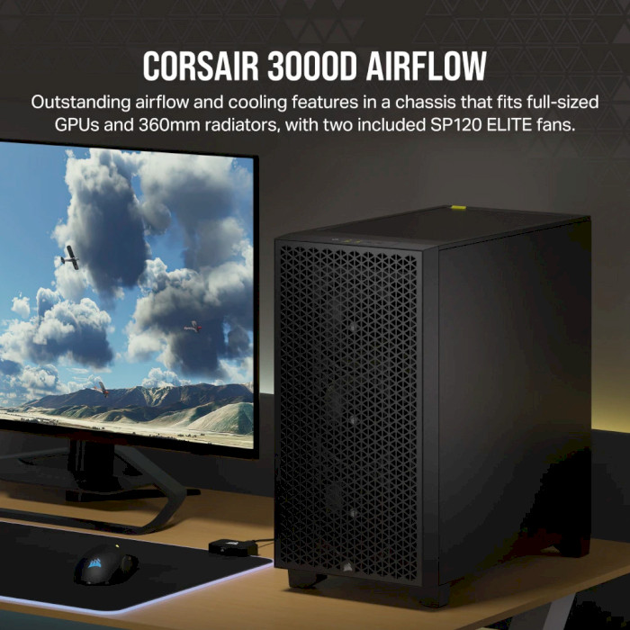 Корпус CORSAIR 3000D Airflow Black (CC-9011251-WW)