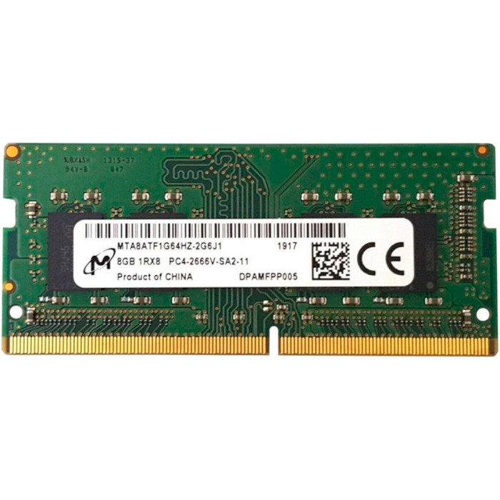 Модуль памяти MICRON SO-DIMM DDR4 2666MHz 8GB (MTA8ATF1G64HZ-2G6J1)