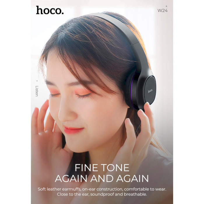 Набір навушників HOCO W24 Enlighten Set 2-in-1 Red