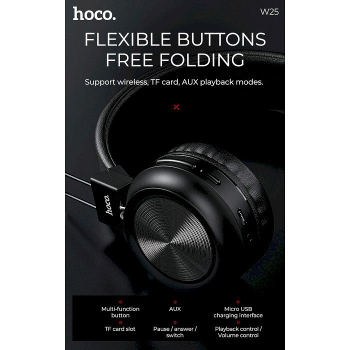Навушники HOCO W25 Promise Gray