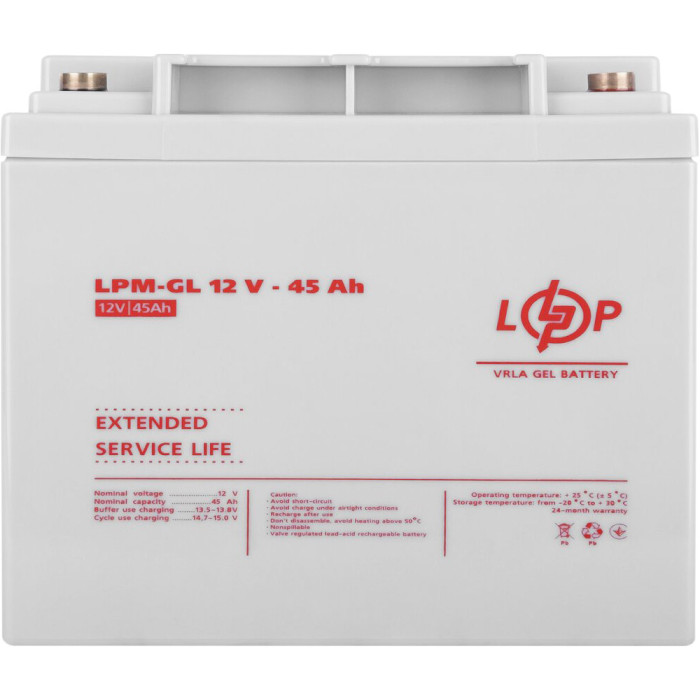 Аккумуляторная батарея LOGICPOWER LPM-GL 12 - 45 AH (12В, 45Ач) (LPM-GL 12V - 45 AH)