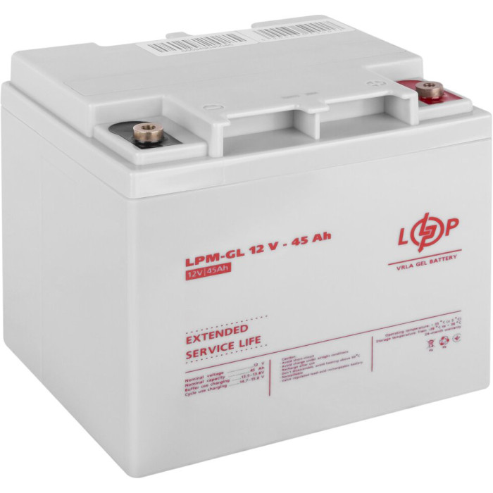 Акумуляторна батарея LOGICPOWER LPM-GL 12 - 45 AH (12В, 45Агод) (LPM-GL 12V - 45 AH)