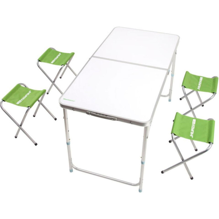 Кемпинговый стол со стульями КЕМПІНГ XN-12064 + 4 стула 120x60см