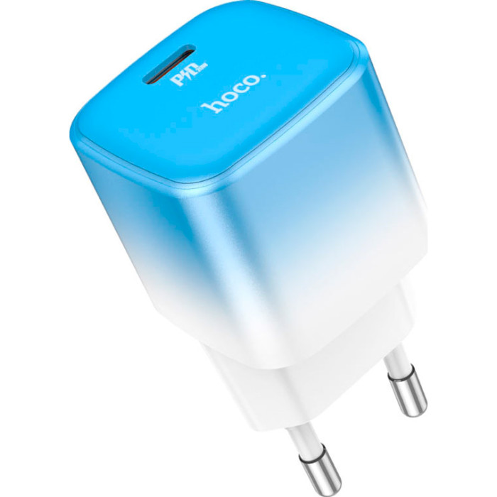 Зарядное устройство HOCO C101A 1xUSB-C, PD20W Ice Blue (6931474769374)