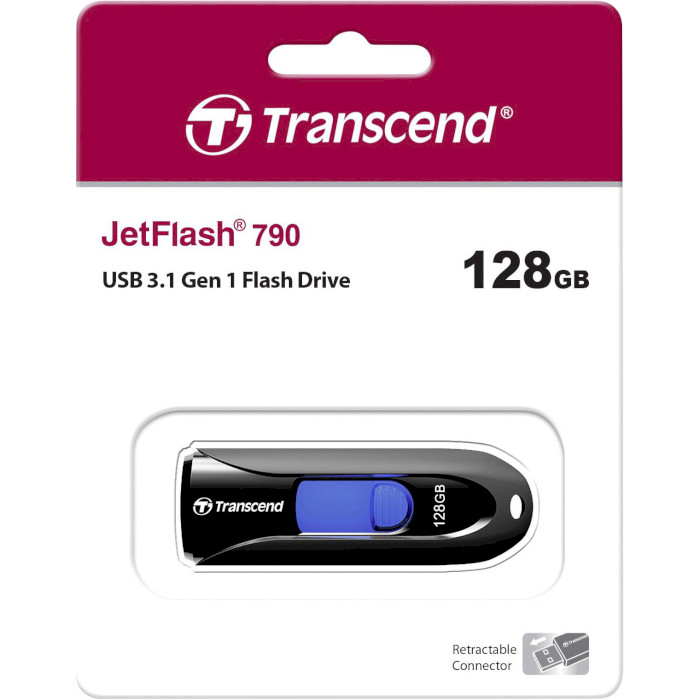 Флешка TRANSCEND JetFlash 790 128GB Black (TS128GJF790K)