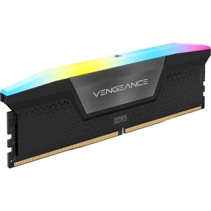 Модуль пам'яті CORSAIR Vengeance RGB Black DDR5 5200MHz 64GB Kit 2x32GB (CMH64GX5M2B5200C40)