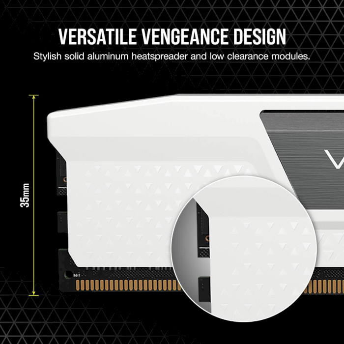 Модуль памяти CORSAIR Vengeance White DDR5 5600MHz 64GB Kit 2x32GB (CMK64GX5M2B5600C40W)