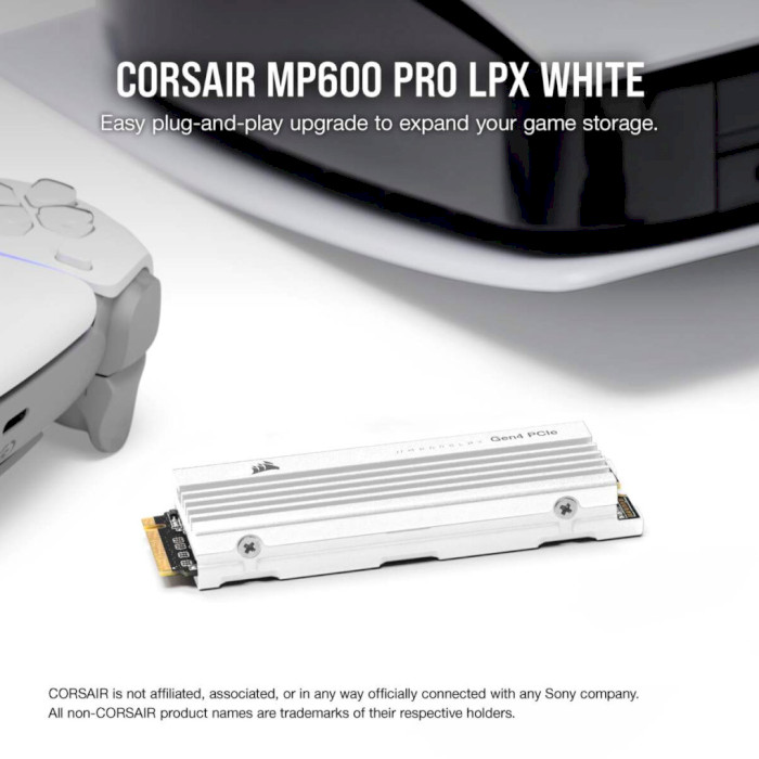 SSD диск CORSAIR MP600 Pro LPX White 2TB M.2 NVMe (CSSD-F2000GBMP600PLPW)