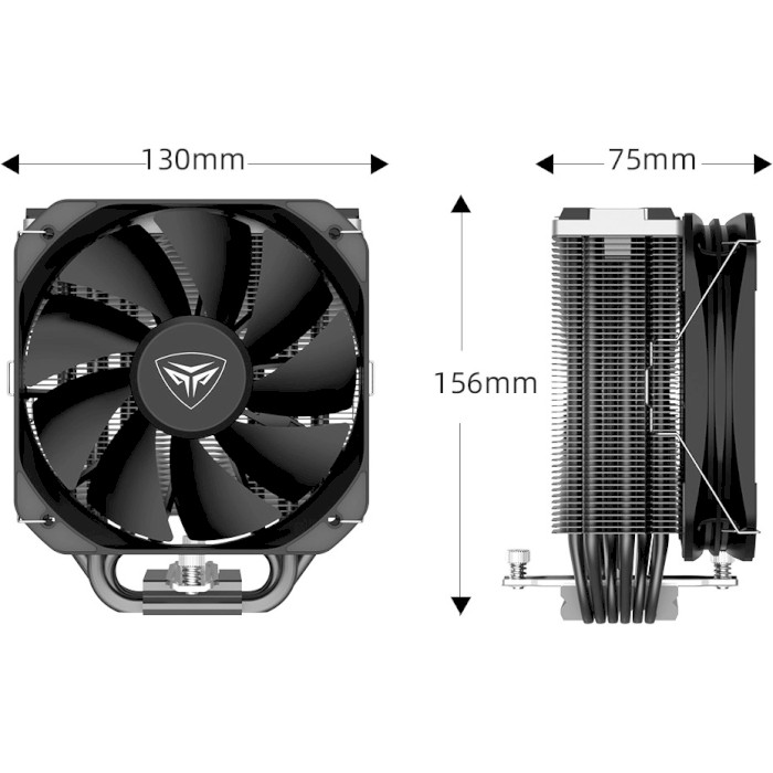 Кулер для процессора PCCOOLER K6 Luxurious Black (R3-I610WBKNYX-GL)