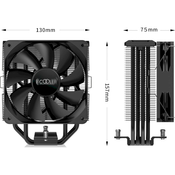 Кулер для процессора PCCOOLER Paladin EX400 (R3-K410WBKNYX-GL)