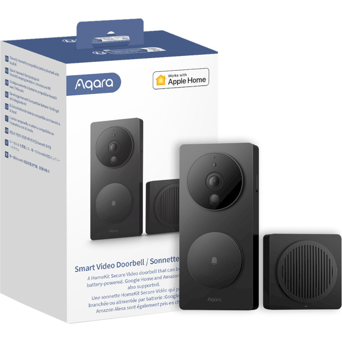 Умный видеозвонок AQARA Smart Video Doorbell G4 Shadow Gray (SVD-C03)