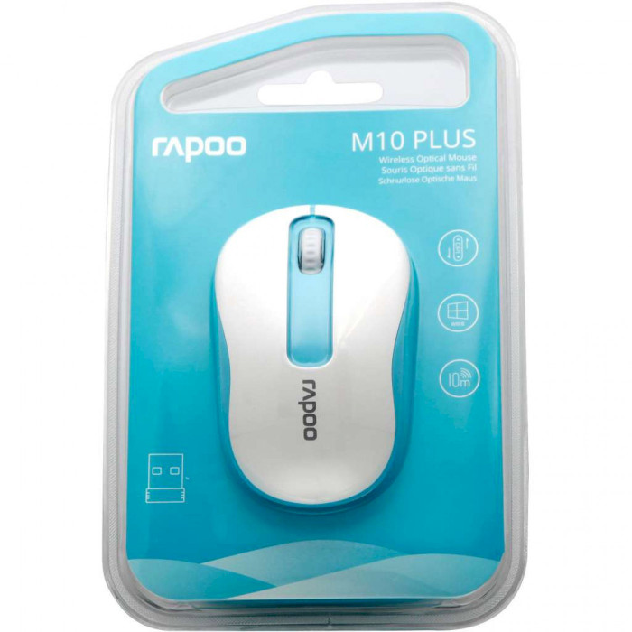 Мышь RAPOO M10 Plus White/Blue