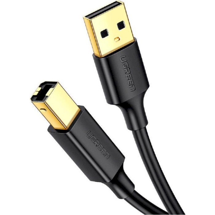 Кабель UGREEN US135 USB 2.0 AM to BM Print Cable 3м Black (10351)