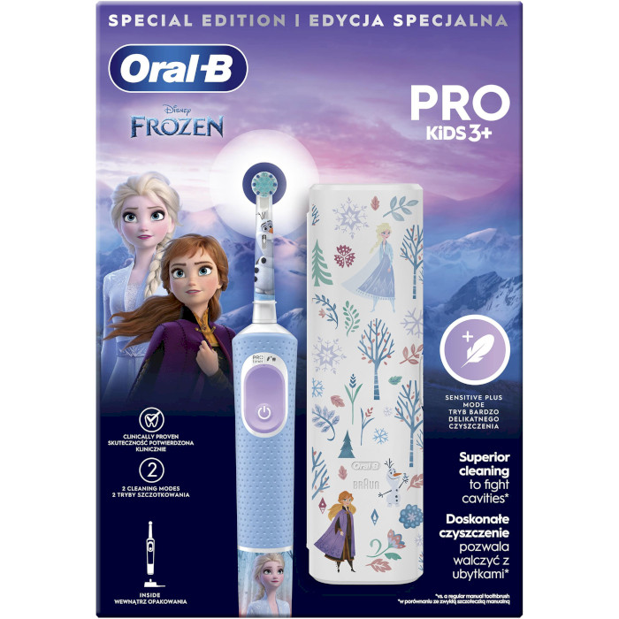 Электрическая детская зубная щётка BRAUN ORAL-B Pro Kids Frozen D103.413.2KX