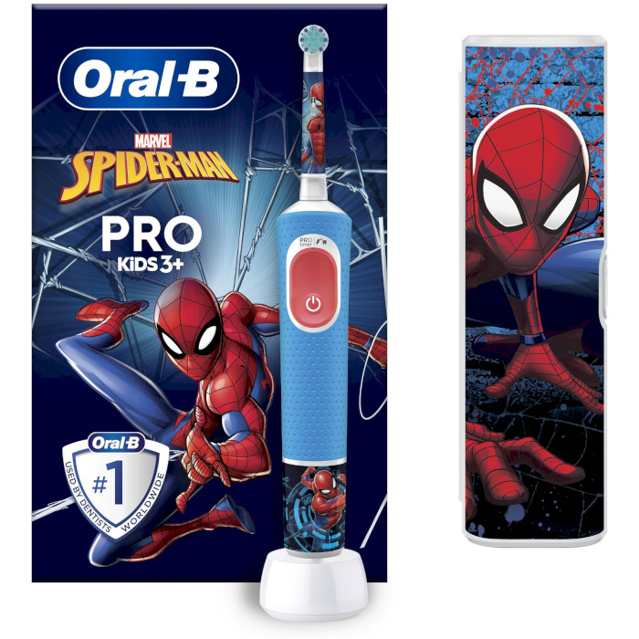 Электрическая детская зубная щётка BRAUN ORAL-B Pro Kids Spider-Man D103.413.2KX