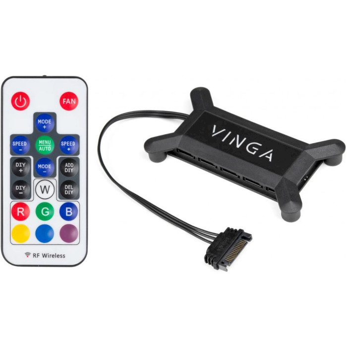 Контролер підсвічування та швидкості вентиляторів VINGA Controller Hub + Remote for Barbarian & Orc