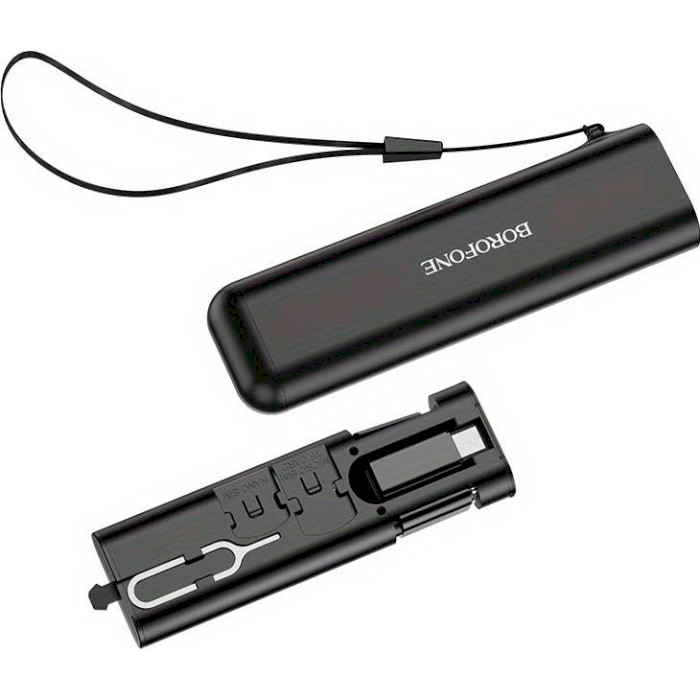 Комплект адаптерів BOROFONE BU36 Show Multifunction Charging Data Cable Set 0.28м Black