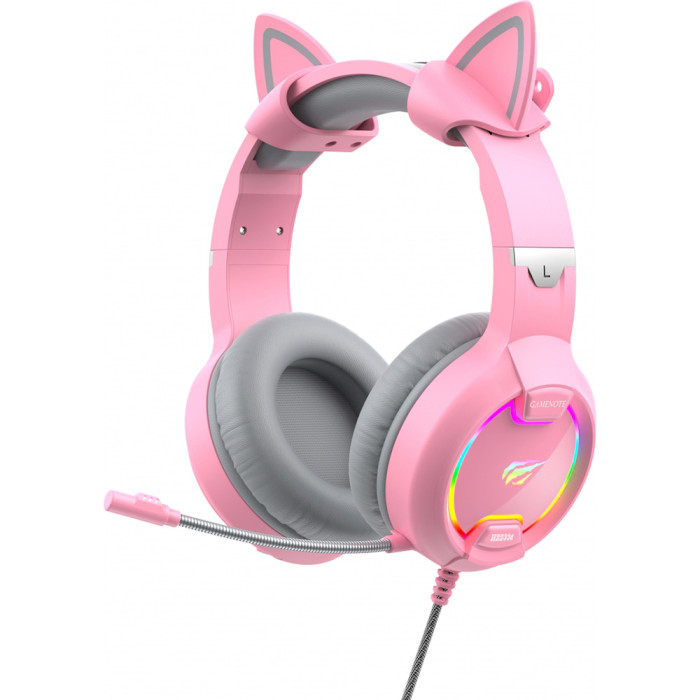 Навушники геймерскі HAVIT HV-H2233d Cat Pink