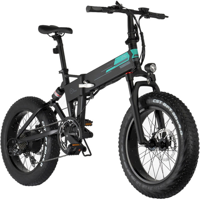 Гірський електровелосипед FIIDO M1 Pro Fat Tire 20" Black (500W)