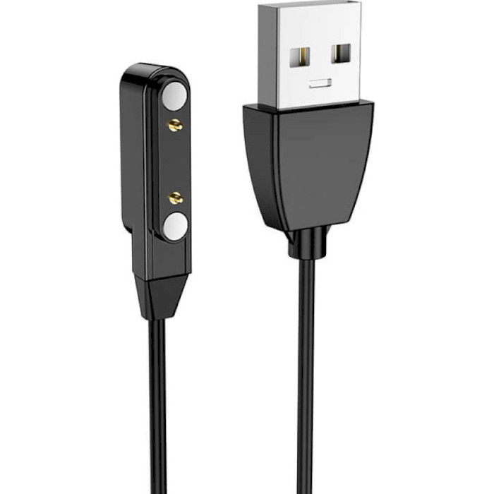 Зарядний кабель HOCO Y2 Pro Smart Watch Charging Cable USB-A 0.6м Black