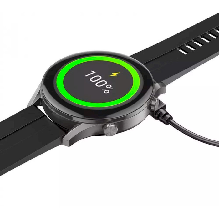 Зарядный кабель HOCO Y2 Pro Smart Watch Charging Cable USB-A 0.6м Black