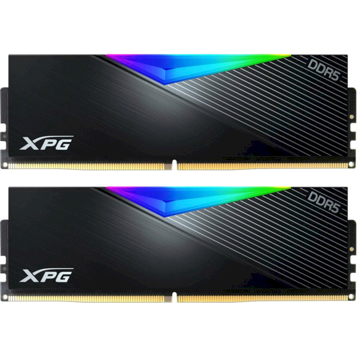 Модуль пам'яті ADATA XPG Lancer RGB Black DDR5 6400MHz 32GB Kit 2x16GB (AX5U6400C3216G-DCLARBK)