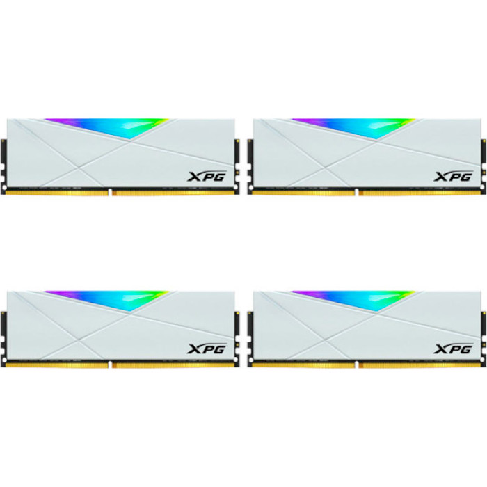Модуль пам'яті ADATA XPG Spectrix D50 RGB White DDR4 3600MHz 64GB Kit 4x16GB (AX4U360016G18I-QCWH50)